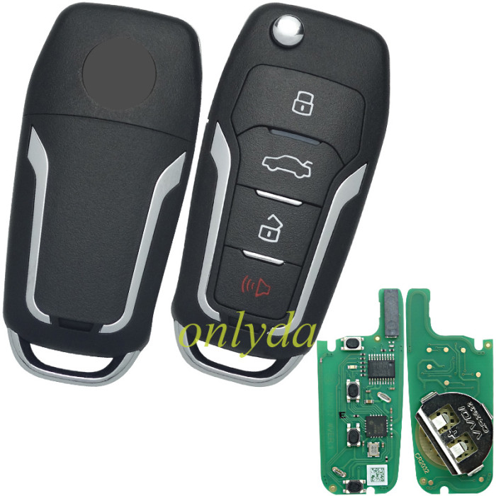 Free shipping For Xhorse VVDI Key Tool VVDI2 Flip Remote Key 3+1 Buttons d Type  XNFO01EN