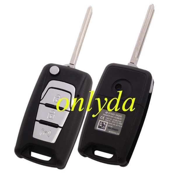 Free shipping 5pcs/lot for Ssangyong 3 button flip remote key shell