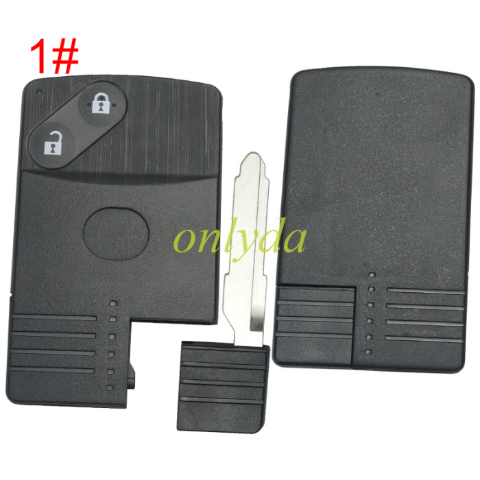 Free shipping 5pcs/lot For Mazda  remote key blank with blade with badge , pls choose button model