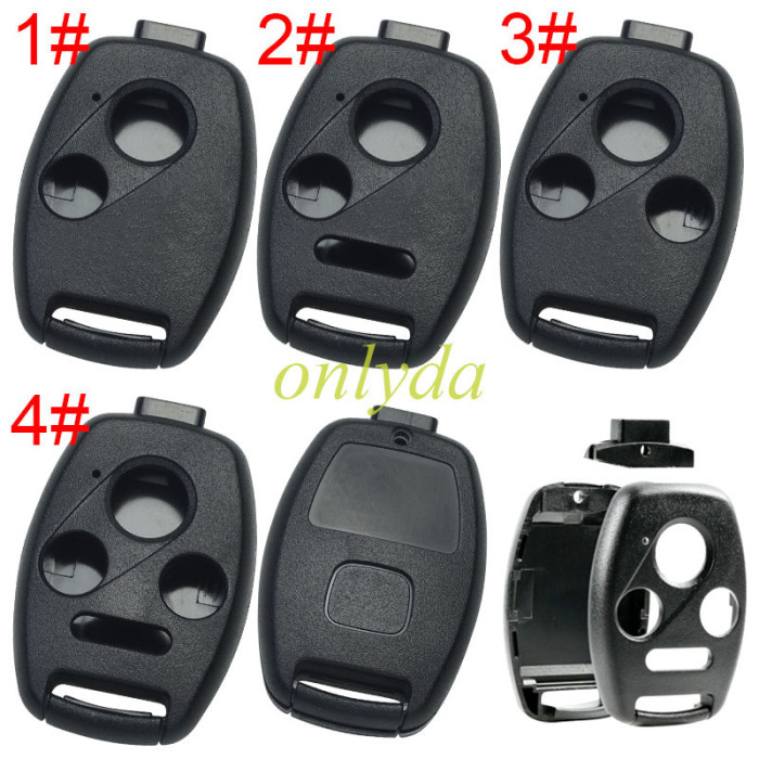 Free shipping 10pcs/lot For Honda  button remote key blank with badge  (no chip slot place), pls choose button