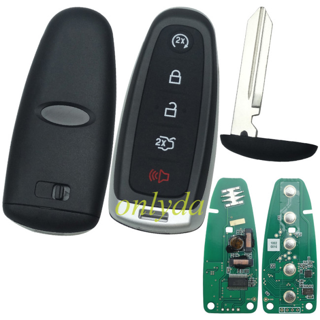 Free shipping For 5 button remote key with PCF7953 AC1500 chip-315mhz  ASK model(FCCID-M3N5WY8609 Smart Key Remote Key Ford Escape Titanium Focus)