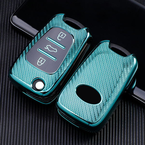 For Hyundai K2 K5 3 button  TPU protective key case, Transparent button, please choose the color