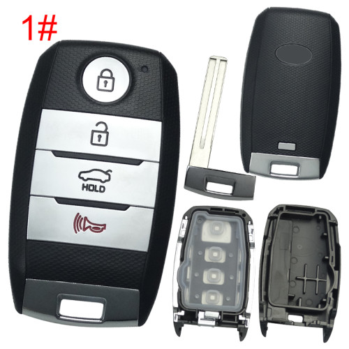 Free shipping 5pcs/lot For KIA 3+1 button remote key blank with badge  , pls choose button