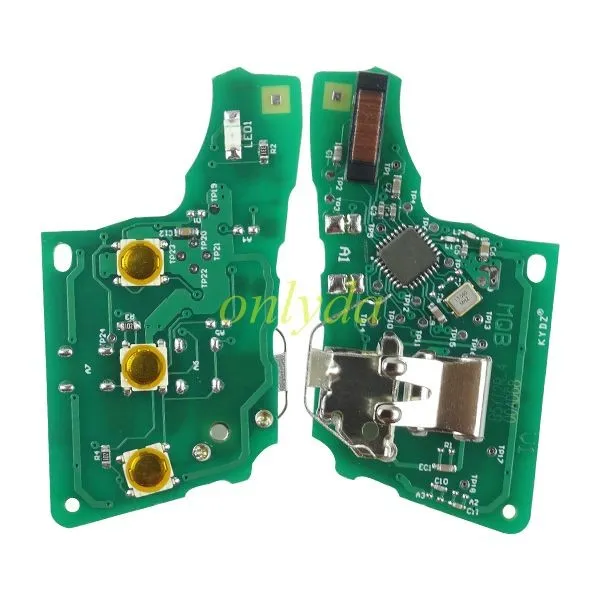 KYDZ For  VW  MQB platm 3 button flip remote key  with ID48 chip-434mhz & HU66 blade, used  T-Cross, Magotan, sagitar ect