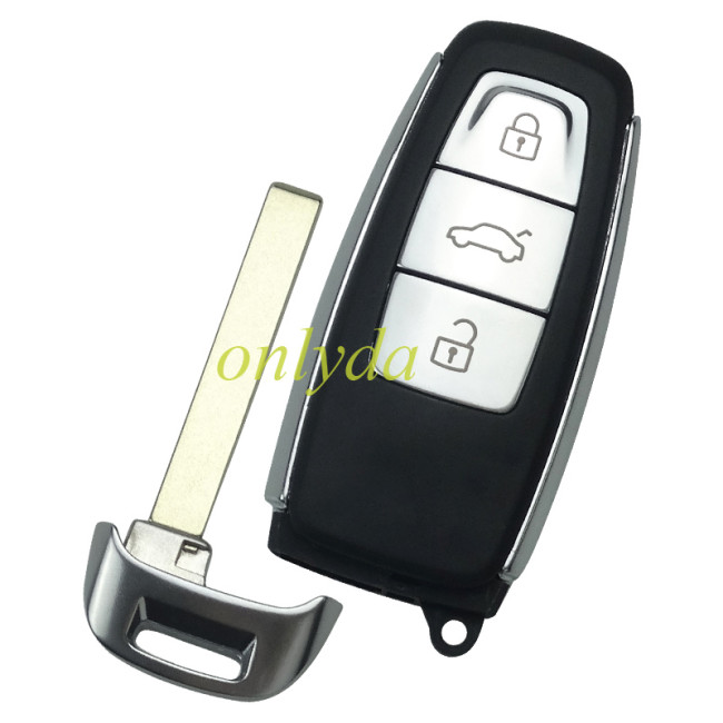 Free shipping 5pcs/lot For Audi 3 button remote key blank with badge