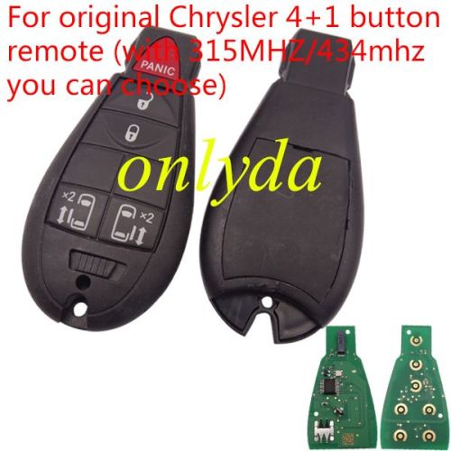 For  OEM Chrysler 4+1 button remote  with  315MHZ/434mhz