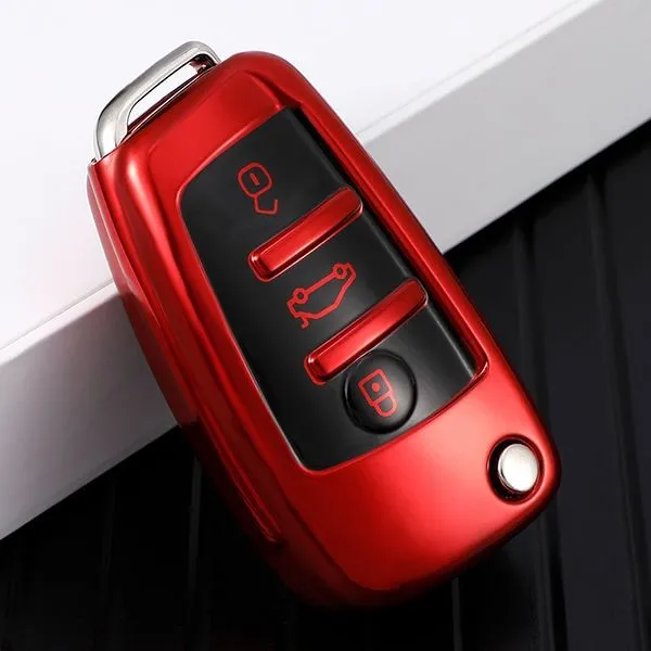 For Audi A3/Q3/Q2L/A1/S3 3 button TPU protective key case,please choose the color