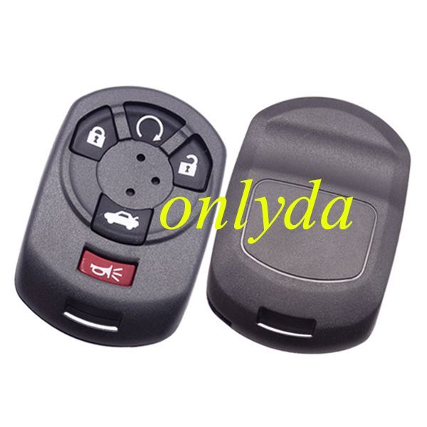 Free shipping 5pcs/lot for Cadillac 4+1 button remote key blank with battery place
