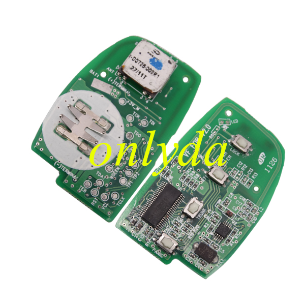 Free shipping For 4 button remote smart cand (HITAG3）unlock  F2951X0700   with 433MHz,please choose which one do you need ?