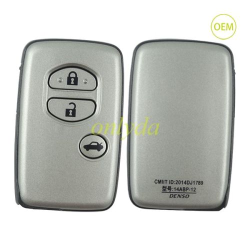 Free shipping For OEM smart Toyota 3 button remote key with 315mhz ,PCB board number 0140#
