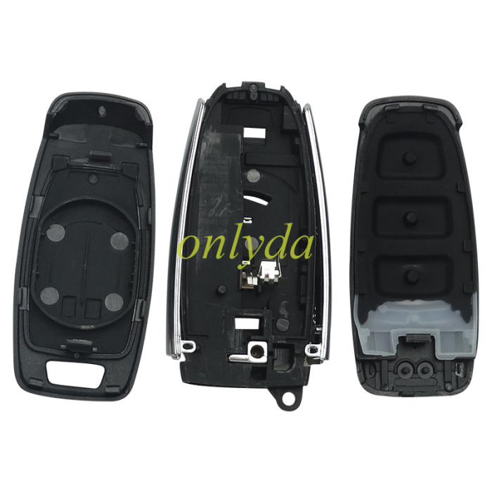 Free shipping 5pcs/lot For Audi 3 button remote key blank with badge