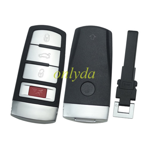 Free shipping 5pcs/lot For  VW Magotan 3+1 button remote key shell with  badge