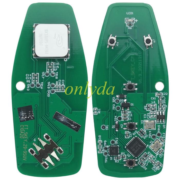 Free shipping KYDZ Brand Ford 4+1button aftermarket remote key with 902mhz HITAG PRO/ 49chip/ NCF2951F keyless FCC.M3N-A2C31243300  HU101