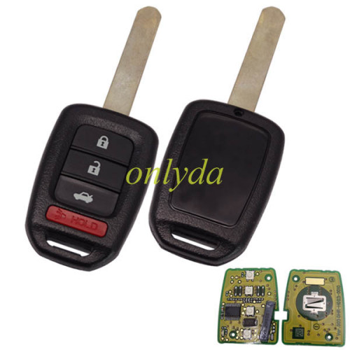 Free shipping For  Honda  OEM remote key，3+1Button, 434MHZ，FCC ID:ML BHL IK6-1TA ，no chip