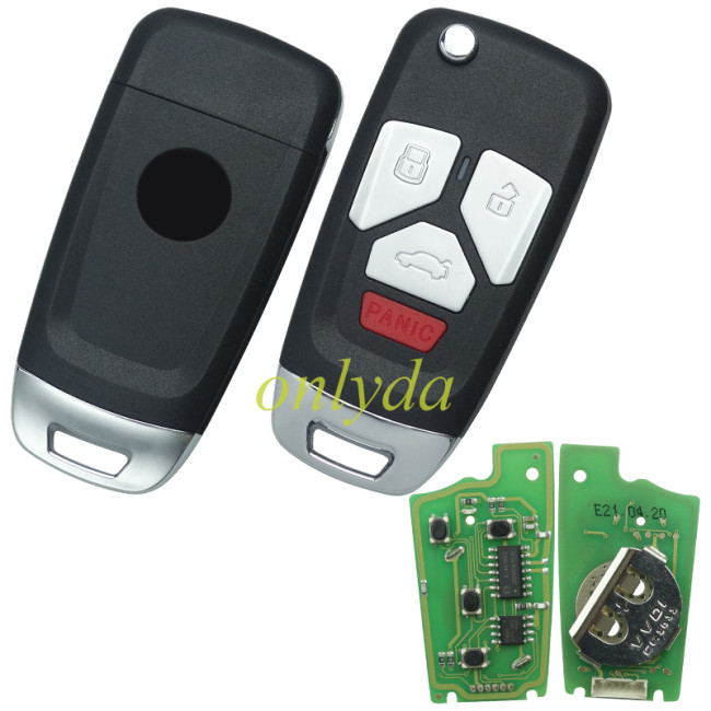 Free shipping For Audi Style（4-button-with panic）XKAU02EN