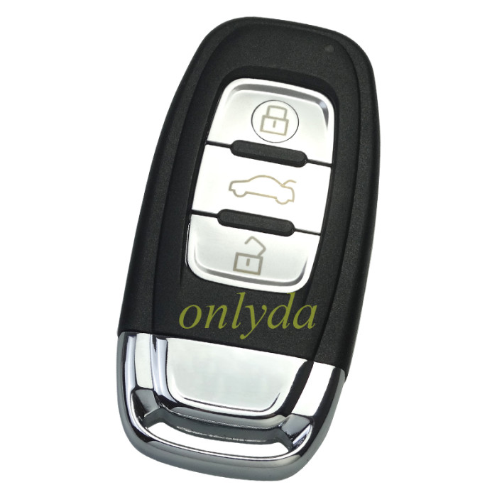Free shipping For Audi 3 button keyless modified key shell with Badge