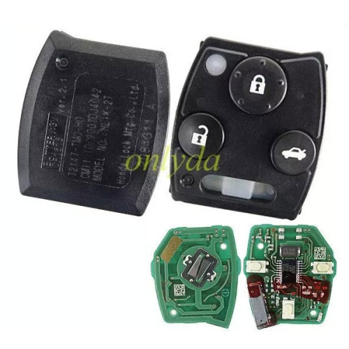 Free shipping For OEM 3  button remote key with PCF7961(HITAG2)and with electric 46 chip with 433mhz
