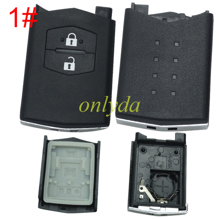 Free shipping 10pcs/lot For mazda  remote key shell without blade ,without badge , pls choose button model