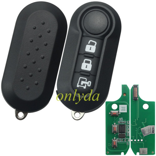 Free shipping For FIAT  500L 2012-2016  3 button ask PCF7946A HITAG2 46CHIP  FCC ID : RX2TRF198   with 433mhz with SIP22 blade