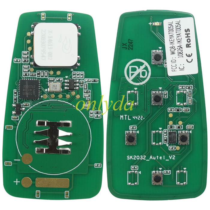 For AUTEL MAXIIM IKEY Standard Style IKEYAT005AL 5 Buttons Independent Smart Key
