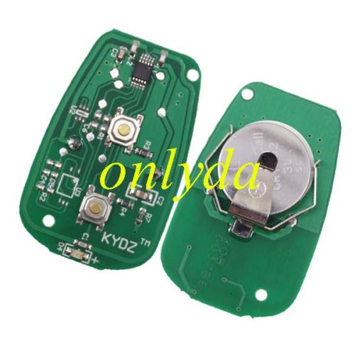 Free shipping hyun Santa Fe 2 button remote key with 433 mhz