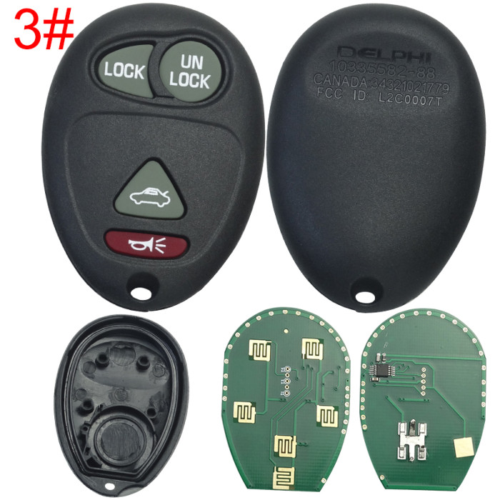 Free shipping For Buick  remote key with 315mhz L2C0007T， pls choose button