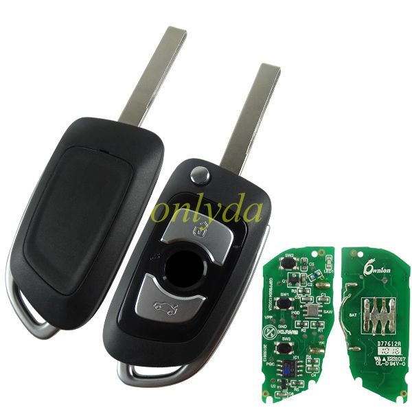 Free shipping For Brilliance Auto 2  remote key  Transpondedor Mas para46 metros PCF7936 8F2A3811 56CFD410 with 433.91mhz ask Brilliance V3