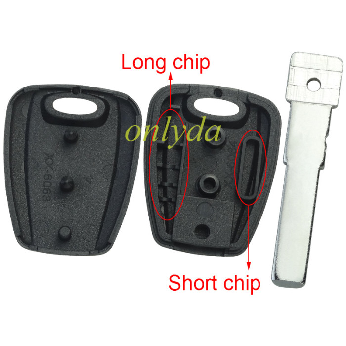Free shipping 10pcs/lot Super Stronger GTL shell  Fiat transponder key blank with SIP22/DT15R/GT10 blade, There are two chip slots （can put TPX long chip and short chip),  Pls choose model .
