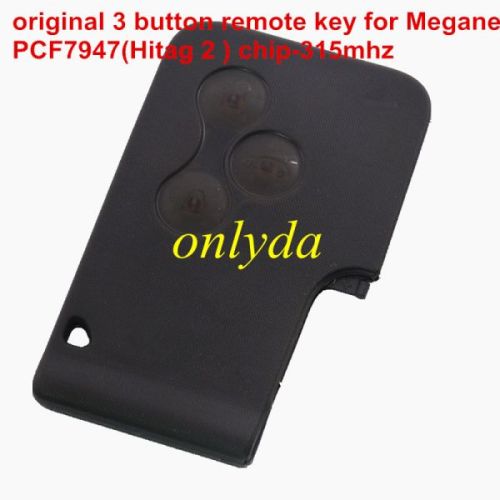 Free shipping For OEM 3 button remote key with 315mhz PCF7947(Hitag 2 ) chip Megane