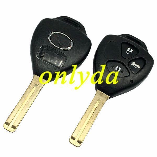 Free shipping 10pcs/lot for Camry  3 button remote key blank with Toy48  blade