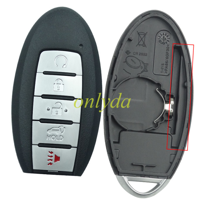 Free shipping For Nissan keyless  4+1 button remote key with 433mhz 2019-2020 Nissan Rogue  FCCID:KR5TXN4 S180144507