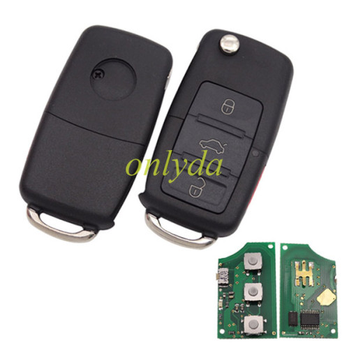 Free shipping Honda 3+1 button remote key with 433MHZ
