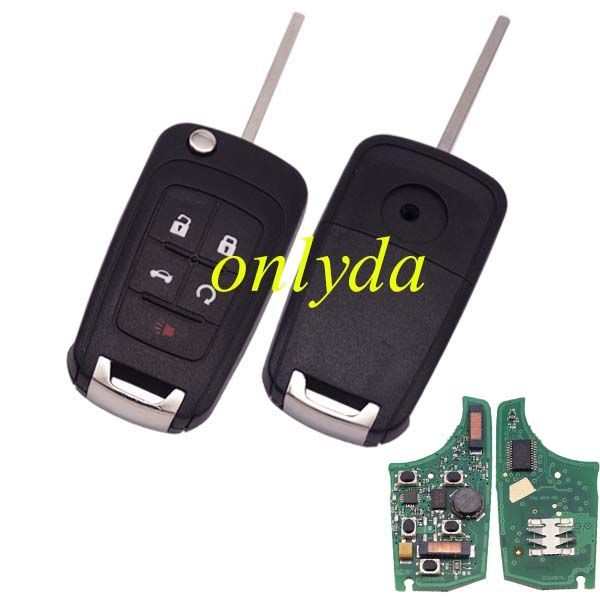 Free shipping For Buick Keyless 4+1 button remote key key with 315MHZ/ 433MHZ Switchable frequency with 7952chip