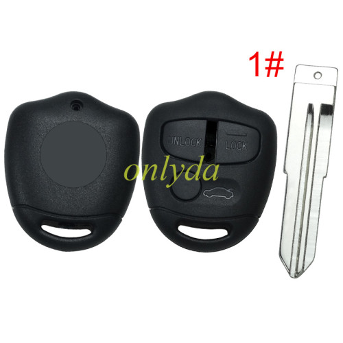 For Mitsubish 3 button remote key blank , with bagde , pls choose blade