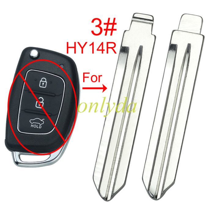 Free shipping 10pcs/lot For Hyundai remote key blank blade , please choose which one do you need ?