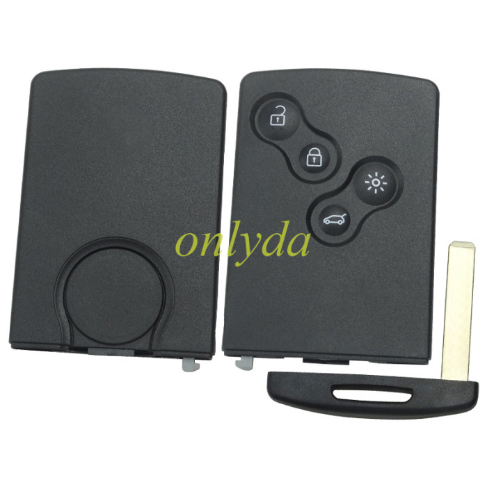 Free shipping 5pcs/lot For 4 button remote key blank with blade with Lo（ Buckle key case, no glue required）