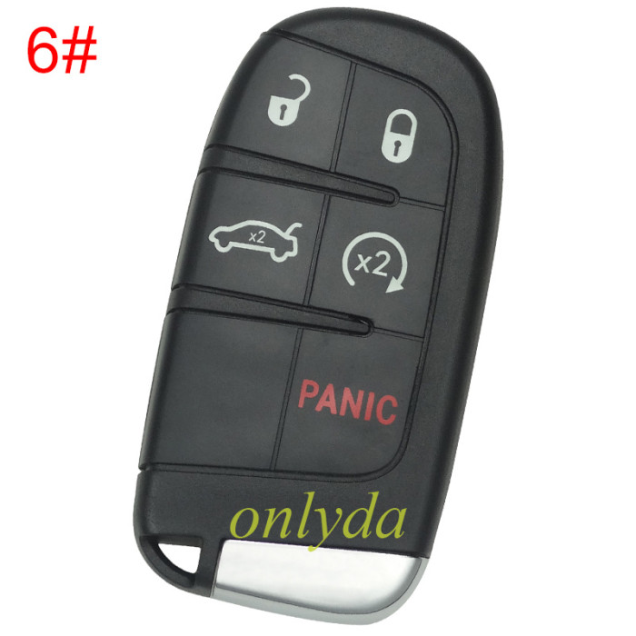 Free shipping 10pcs/lot For Chrysler  remote key shell with blade SIP22, with badge , pls choose button