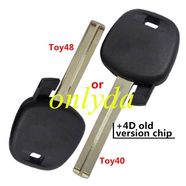 Free shipping 5pcs/lot For Toyota TOY40,48 AT4 4C  Key Sliver   plastic handle shell