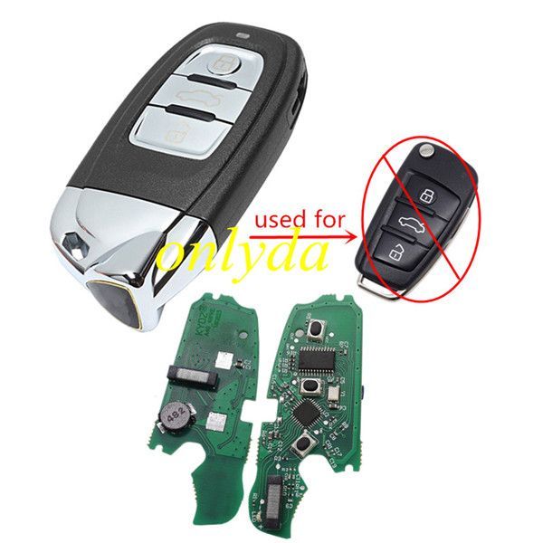 Free shipping For Audi modified  MQB keyless remote with ID48 chip with 434mhz,FSK with Rem 8VO837220D   8VO837220,and 8VO837220G