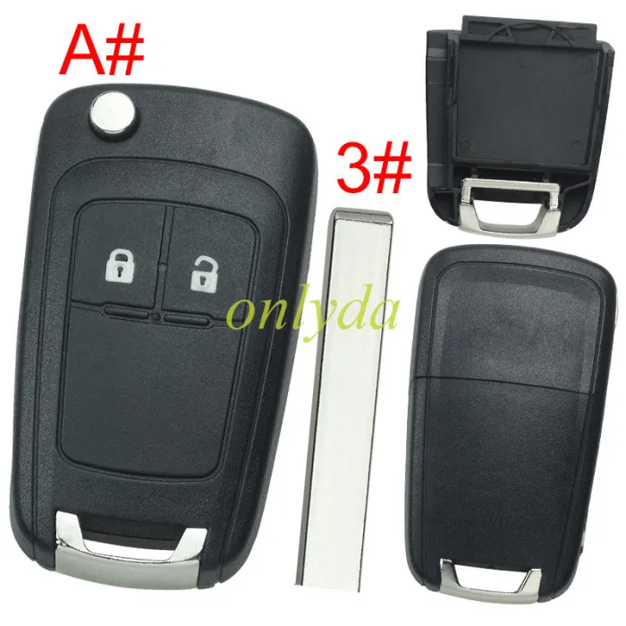 For  Chevrolet  remote key shell replacement  without battery clamp with cross badge place,   pls choose the button and blade