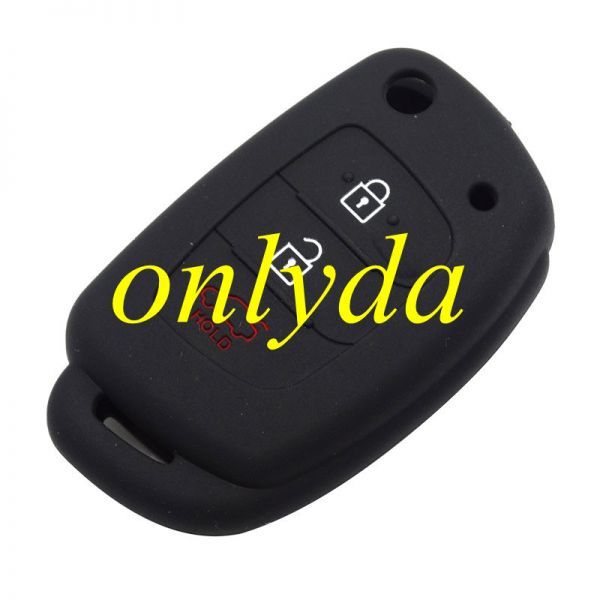 Hyundai 2+1 button silicon case (Black,Blue ,Red. Please choose the color)