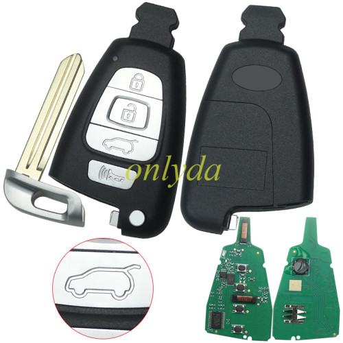 Free shipping Hyundai Veracruz keyless go 3 button remote key with 433.92mhz/ 315mhz with 46 chip