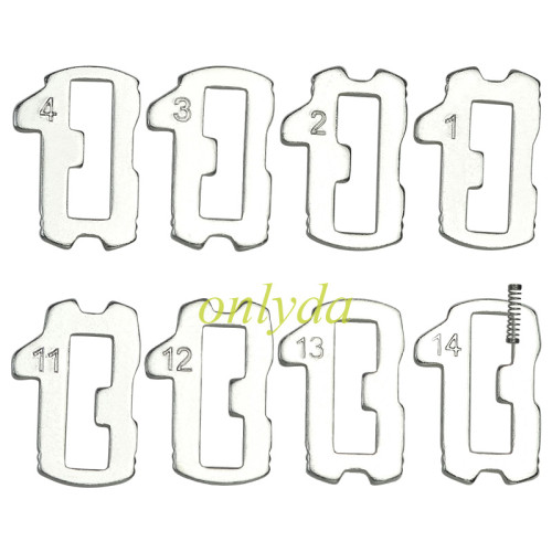 Free shipping For VW lock wafer it contains 1,2,3,4,11,12,13,14 Each part has 20pcs