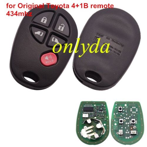 Free shipping For  OEM Toyota (4+1)B remote key with 434mhz