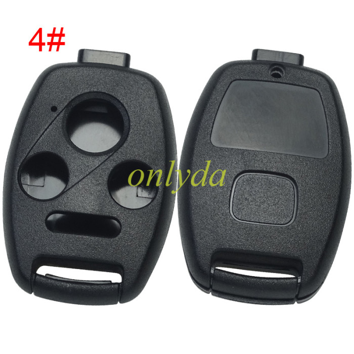 Free shipping 10pcs/lot For Honda  button remote key blank with badge  (no chip slot place), pls choose button