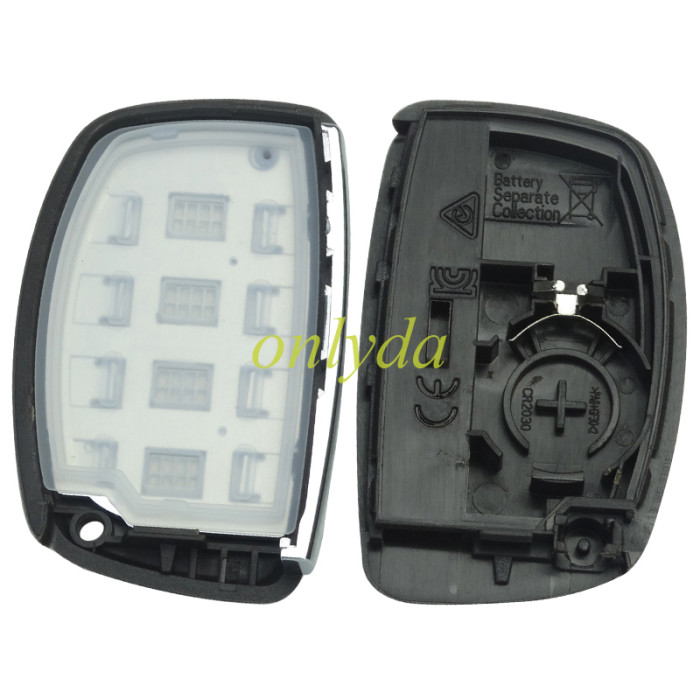 Free shipping 5pcs/lot For Hyundai  remote key blank with battery clip with badge , pls choose button