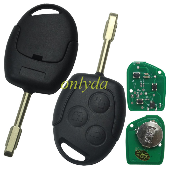 Free shipping 5pcs/lot For FORD Mondeo 4D Remote key 4D60 Glass chip 3 Button with 315mhz and 434mhz（please choose the frequency)）