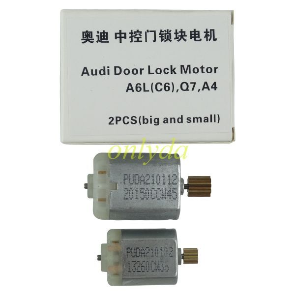 Free shipping For Audi Door Lock Motor A6l(C6),Q7,Q4 2pcs(big and small)