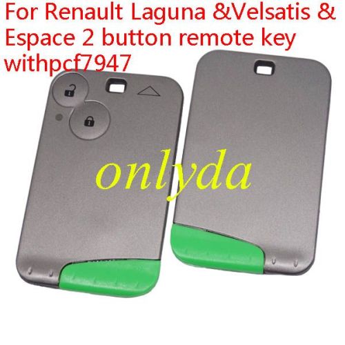 Free shipping For  Renault Laguna &Velsatis & Espace Renault:Laguna II 2 button card pcf7947-434mhz key profile:Renault Smart