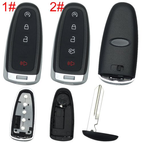 Free shipping 5pcs/lot Ford remote key blank Ford focus and prox with logo , pls choose button
